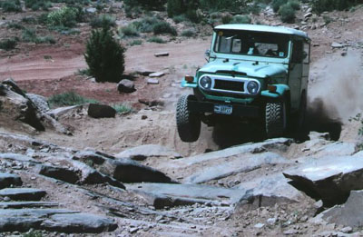 Catching air on Steel Bender, Cruise Moab 2000